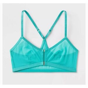 Auden Mesh Jade Unlined Racerback Bralette, XS